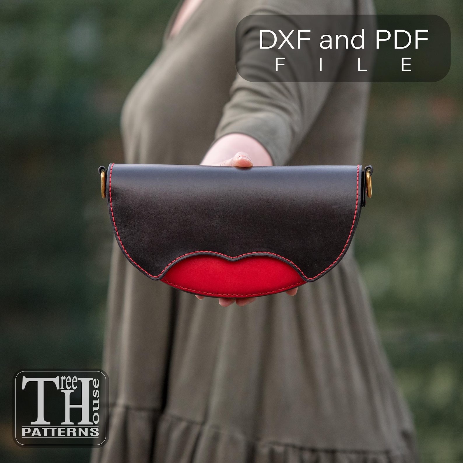 图片[2]-手工皮具图纸 晚宴包tr089-皮艺果手工皮具图纸