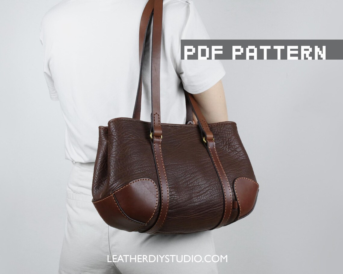 图片[2]-手工皮具图纸 托特包ls086-皮艺果手工皮具图纸