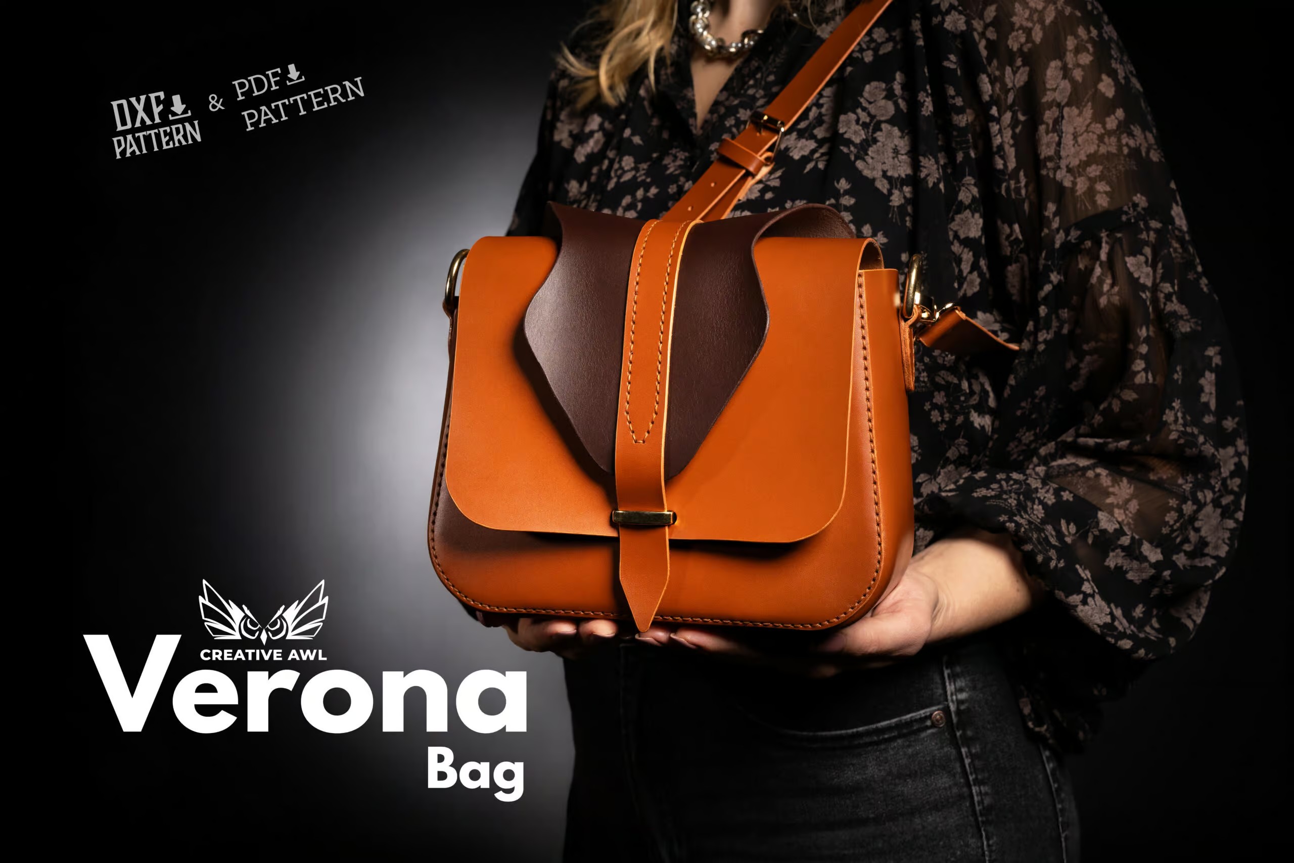 图片[3]-手工皮具图纸 单肩包ca217-皮艺果手工皮具图纸