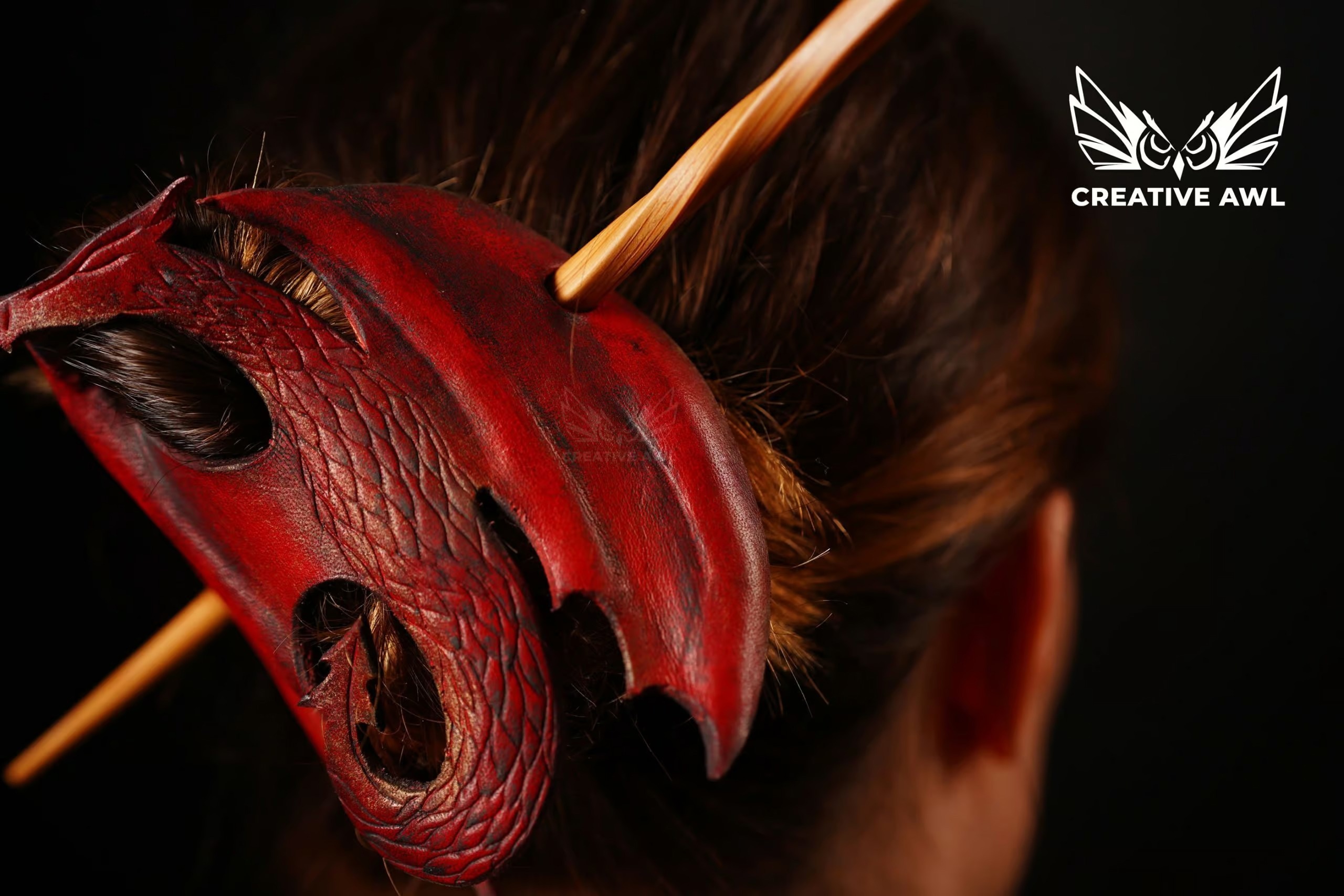 图片[3]-手工皮具图纸 头装饰ca222-皮艺果手工皮具图纸