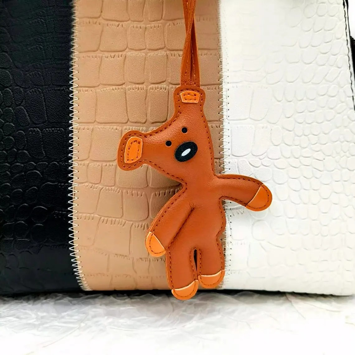 图片[2]-手工皮具图纸 小熊挂件ro011-皮艺果手工皮具图纸