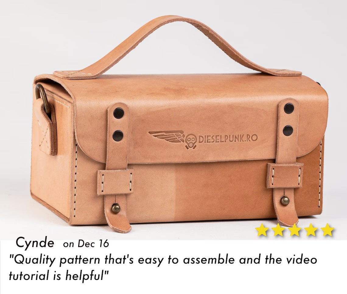 图片[3]-手工皮具图纸 小方包di195-皮艺果手工皮具图纸