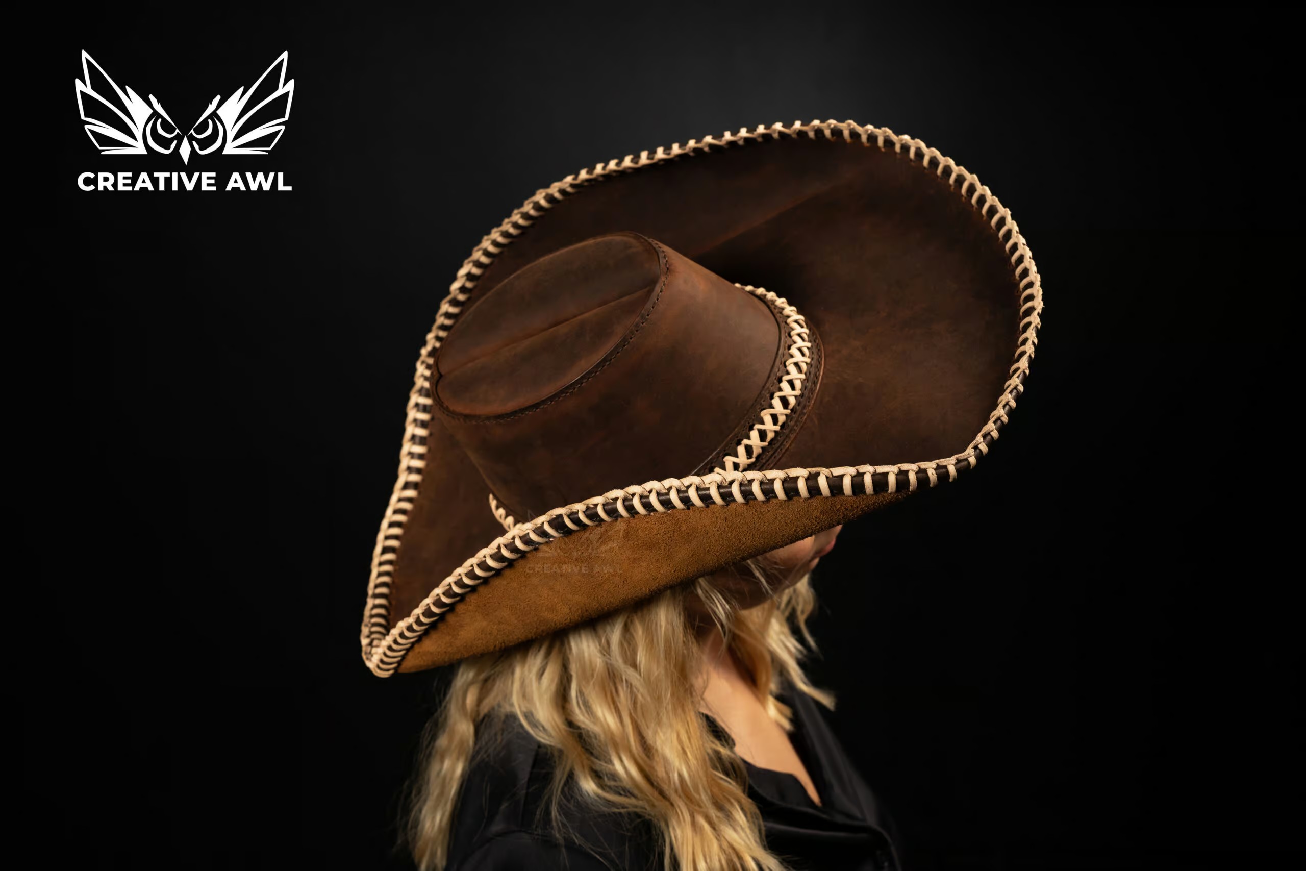 图片[2]-手工皮具图纸 黄石牛仔帽ca229-皮艺果手工皮具图纸