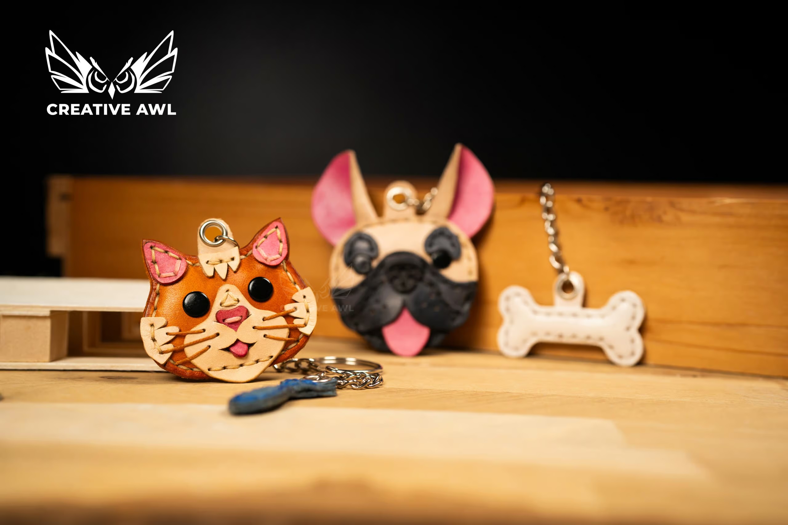 图片[3]-手工皮具图纸 喵和汪挂件ca231-皮艺果手工皮具图纸