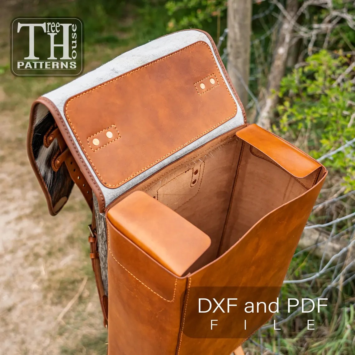 图片[3]-手工皮具图纸 双肩背包tr095-皮艺果手工皮具图纸