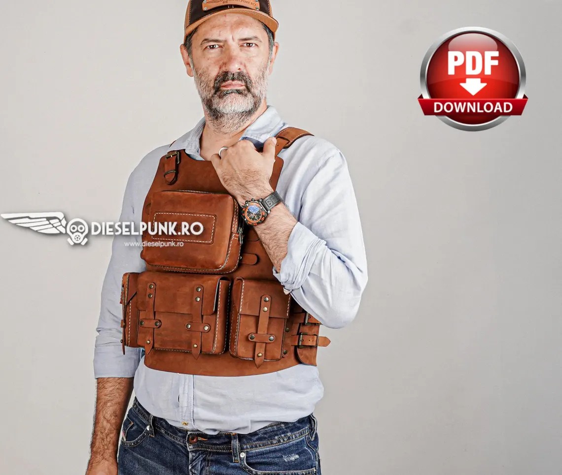 图片[3]-手工皮具图纸 战术马甲di197-皮艺果手工皮具图纸