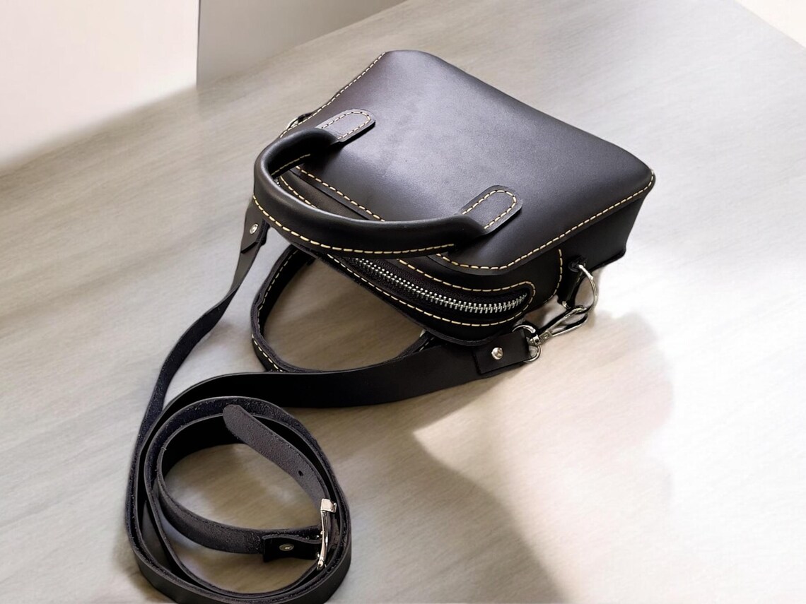 图片[2]-手工皮具图纸 斜挎手提包mt011-皮艺果手工皮具图纸