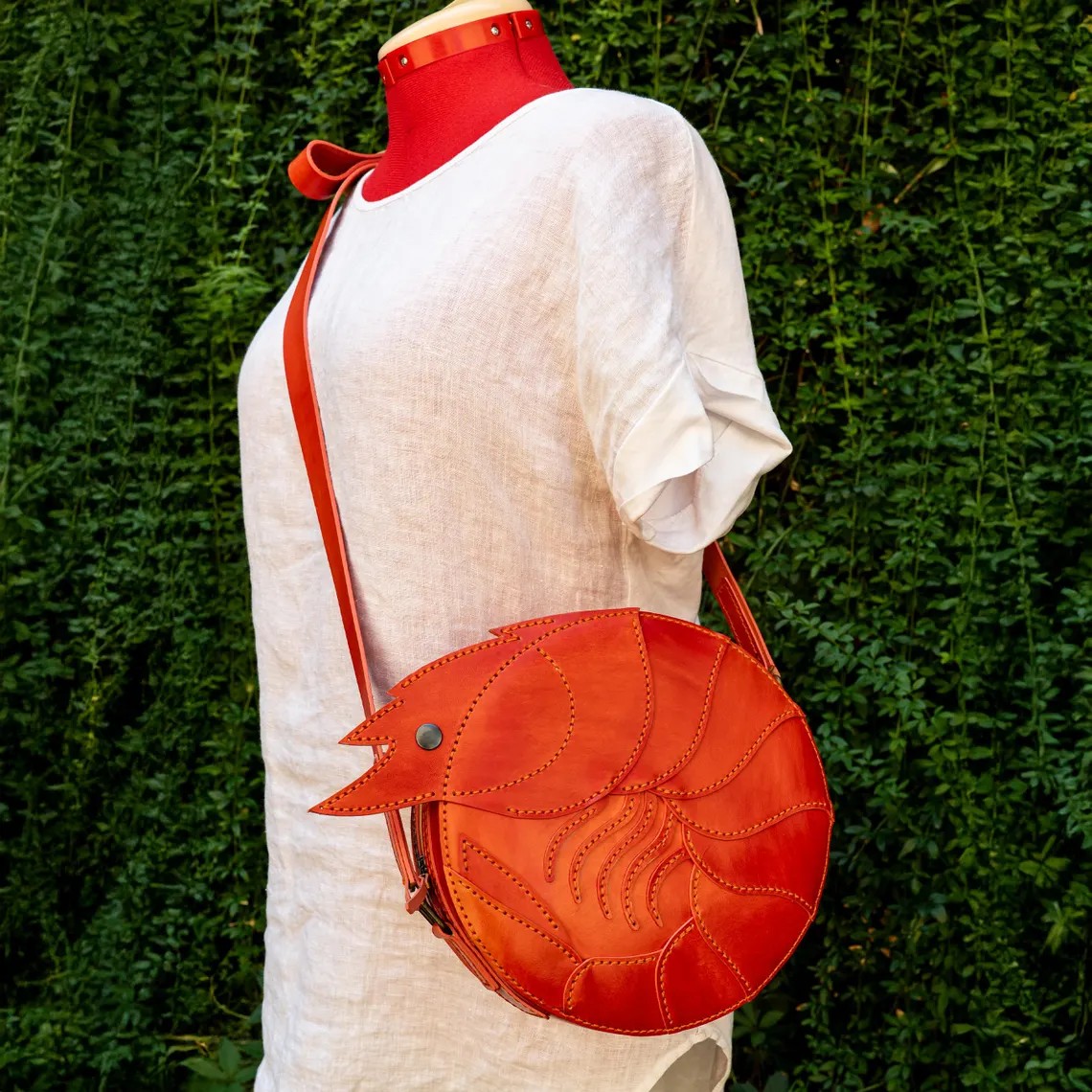 图片[3]-手工皮具图纸 龙虾挎包vp218-皮艺果手工皮具图纸