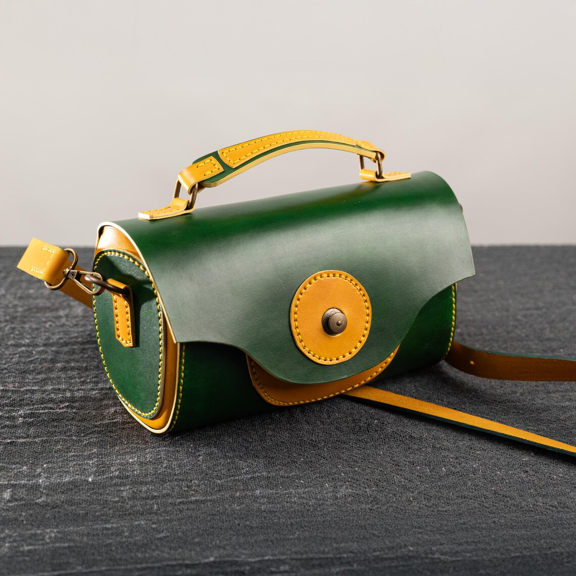 图片[3]-手工皮具图纸 斜挎圆包vp219-皮艺果手工皮具图纸