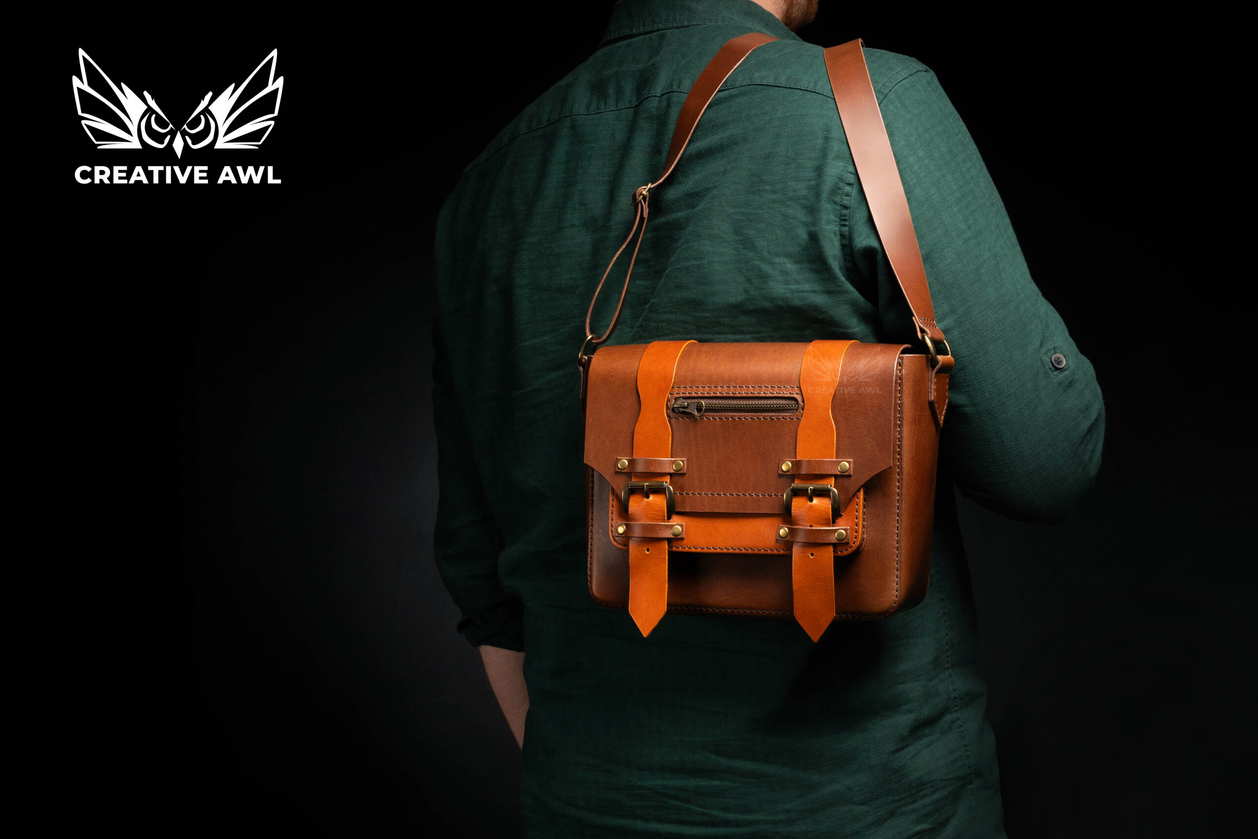 图片[2]-手工皮具图纸 斜挎包ca240-皮艺果手工皮具图纸