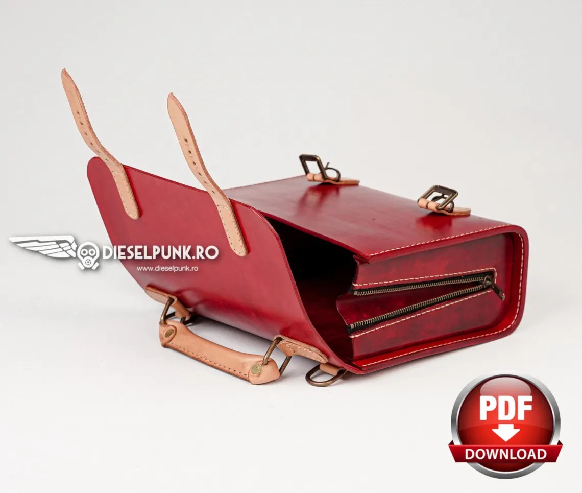 图片[2]-手工皮具图纸 邮差包di200-皮艺果手工皮具图纸