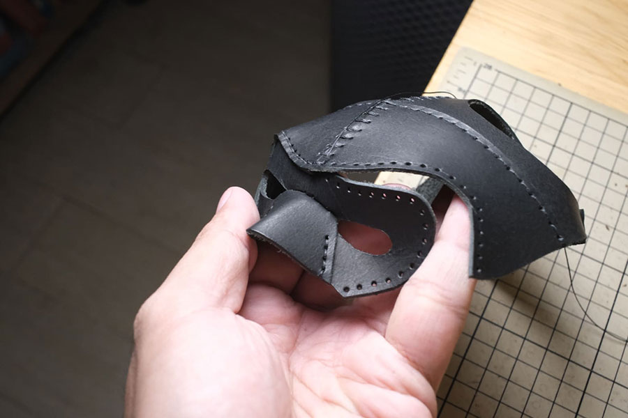 DIY制作猫头面具-皮艺果手工皮具图纸