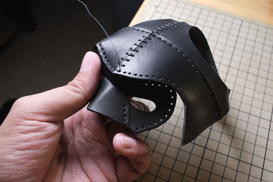 DIY制作猫头面具-皮艺果手工皮具图纸