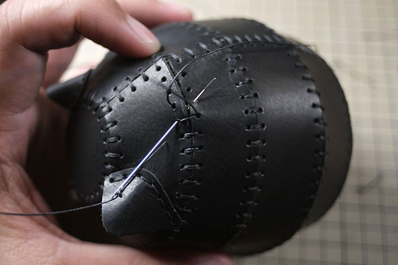 达摩猫咪不倒翁制作教程-皮艺果手工皮具图纸