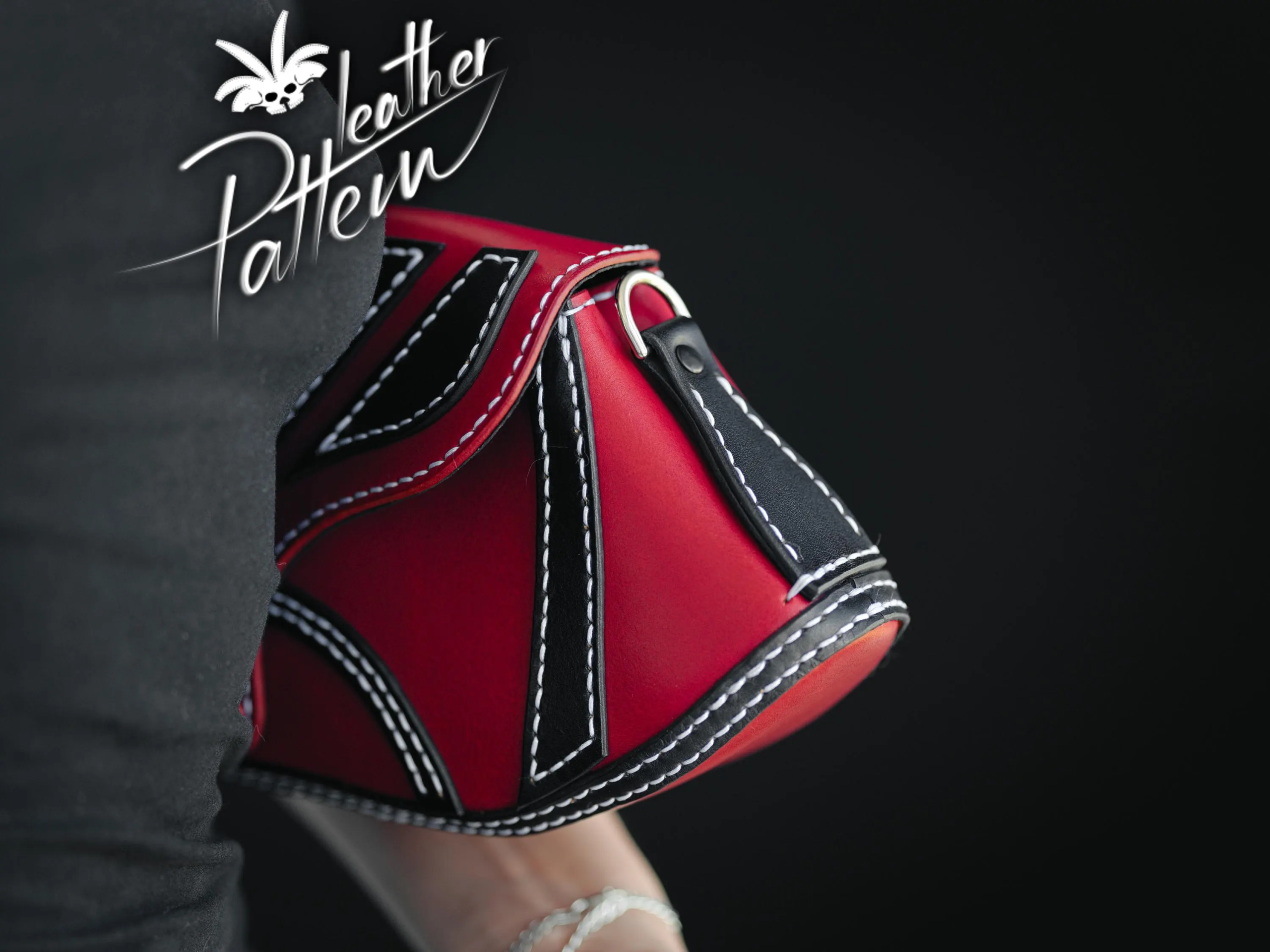 图片[2]-手工皮具图纸 手提包lh121-皮艺果手工皮具图纸