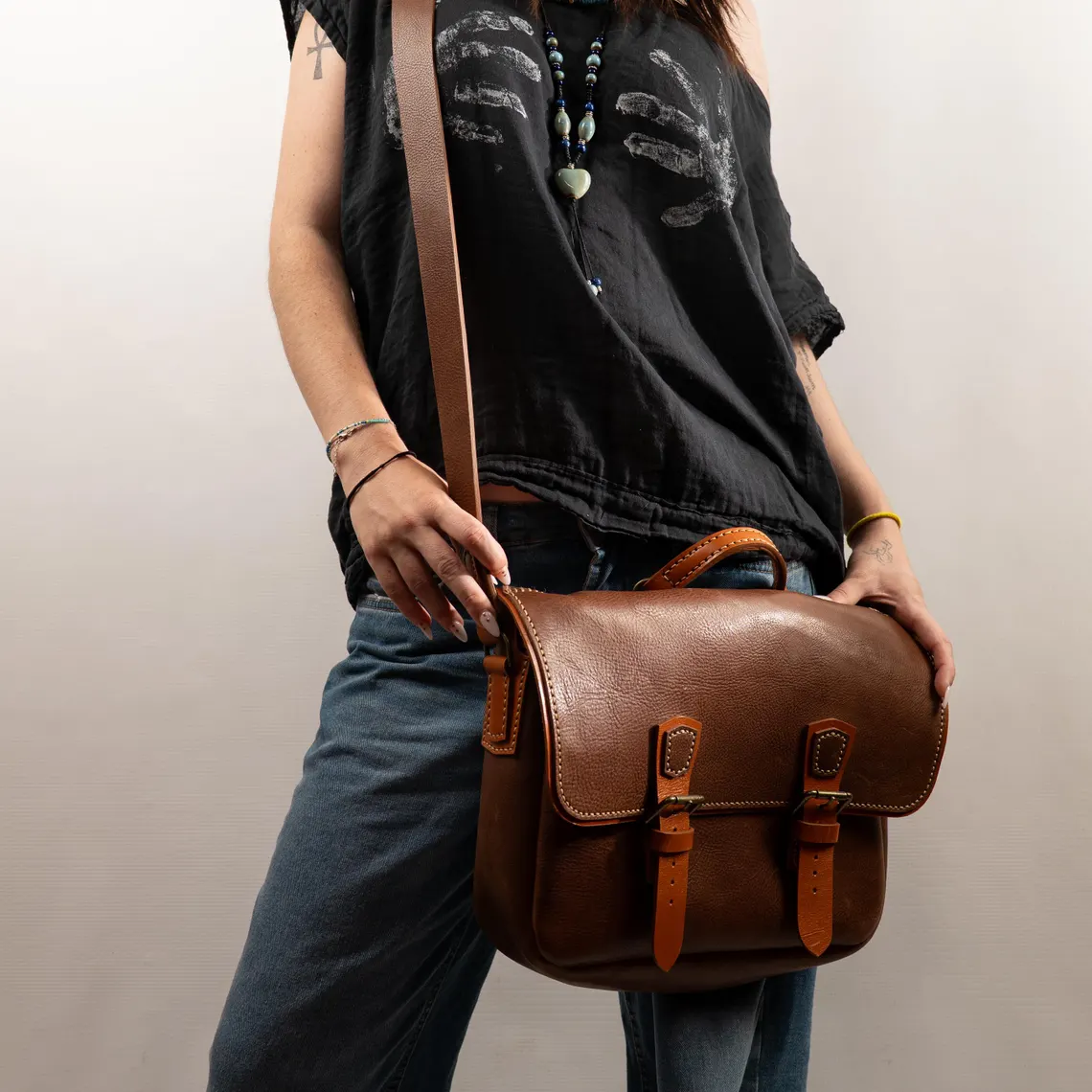 图片[3]-手工皮具图纸 邮差包vp221-皮艺果手工皮具图纸