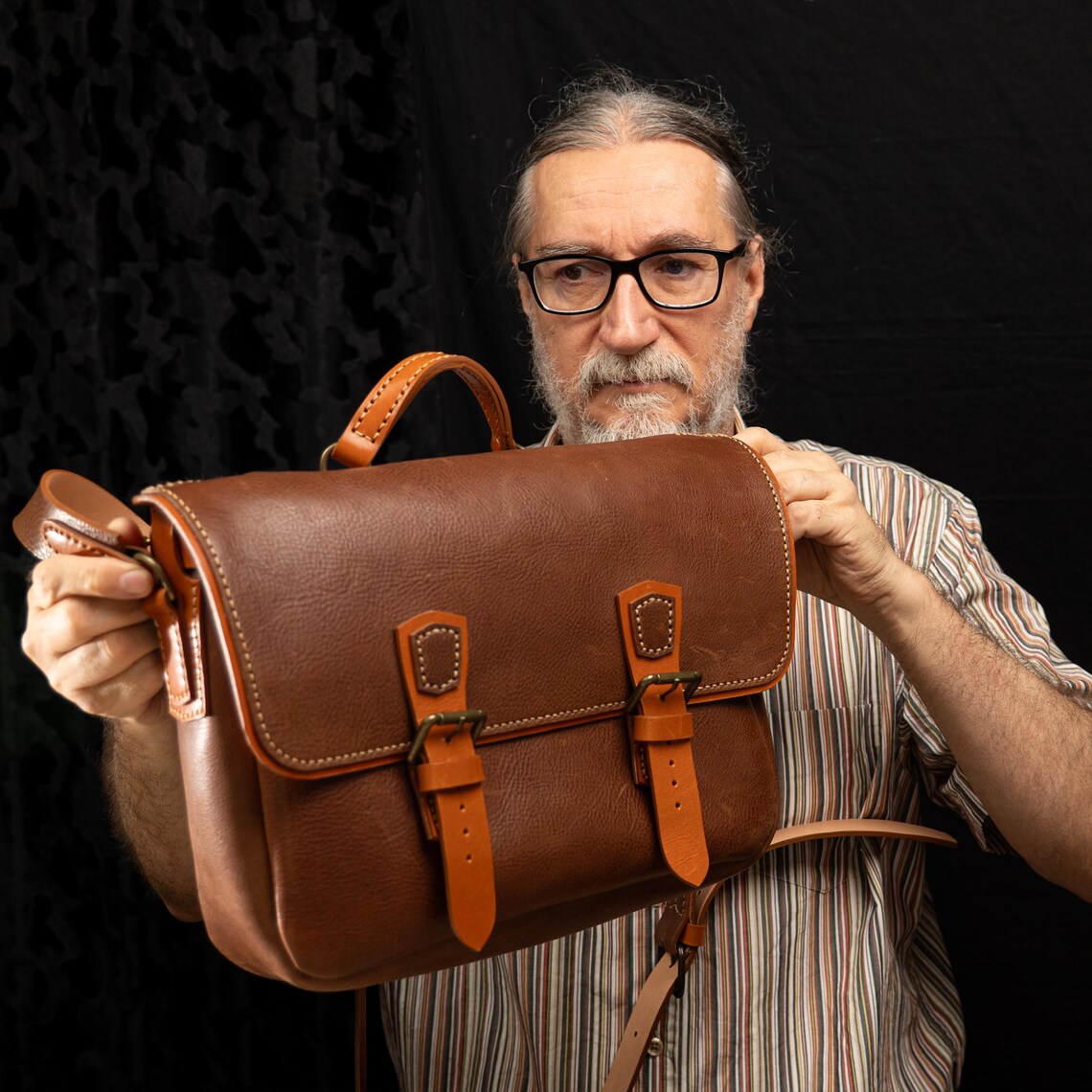 图片[2]-手工皮具图纸 邮差包vp221-皮艺果手工皮具图纸