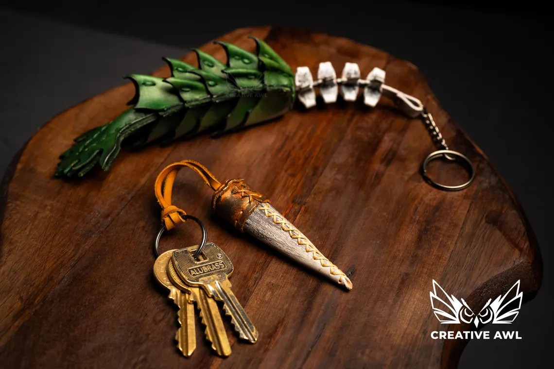 图片[3]-手工皮具图纸 龙骨挂件ca244-皮艺果手工皮具图纸