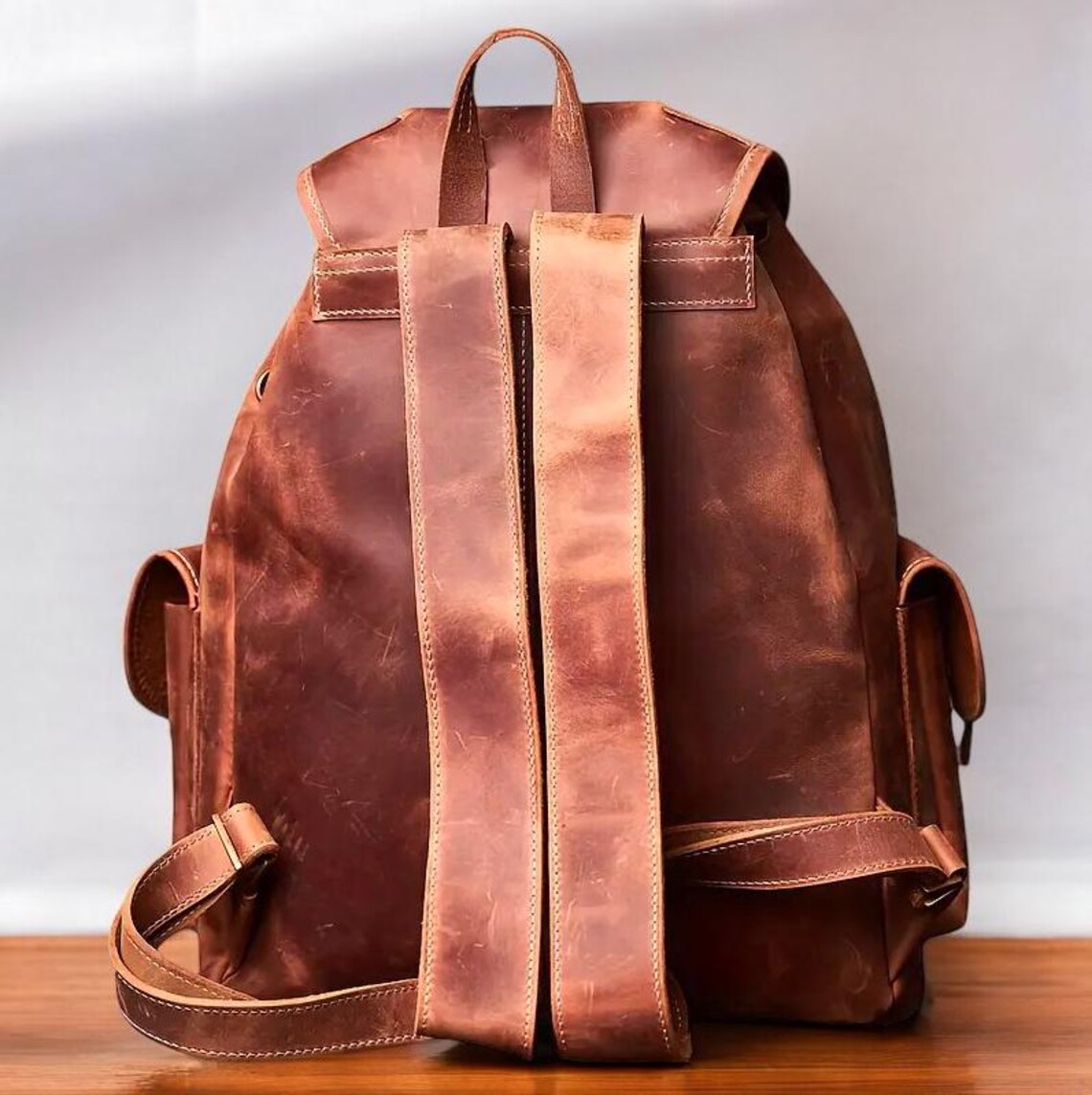 图片[2]-手工皮具图纸 伞兵背包fl030-皮艺果手工皮具图纸