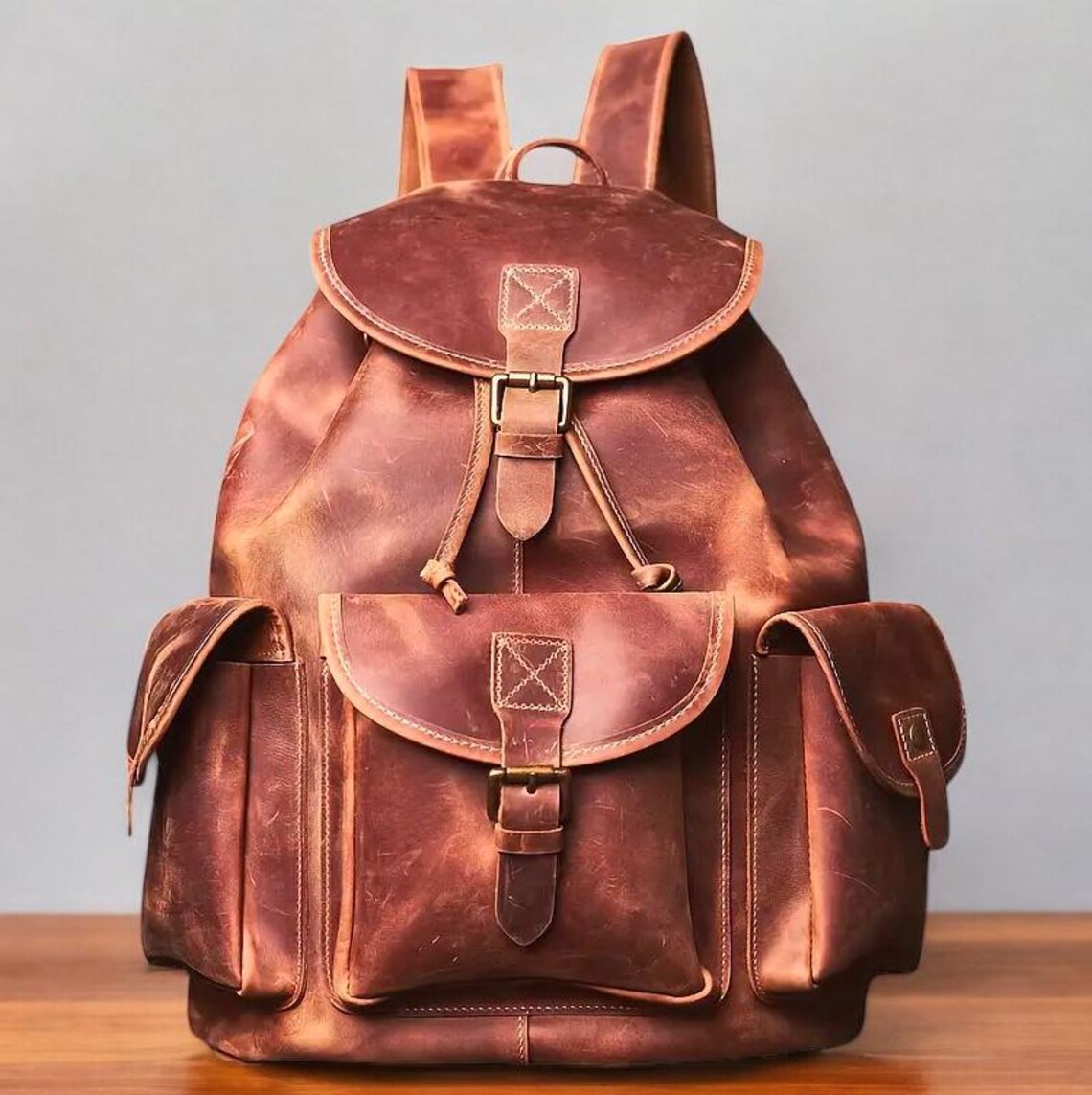 图片[3]-手工皮具图纸 伞兵背包fl030-皮艺果手工皮具图纸