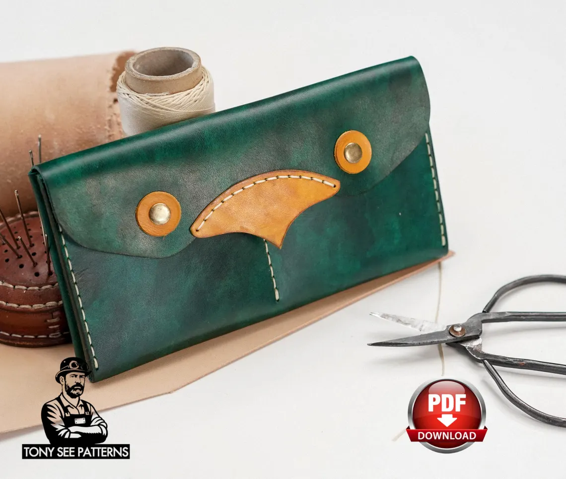 图片[3]-手工皮具图纸 手拿卡包di201-皮艺果手工皮具图纸