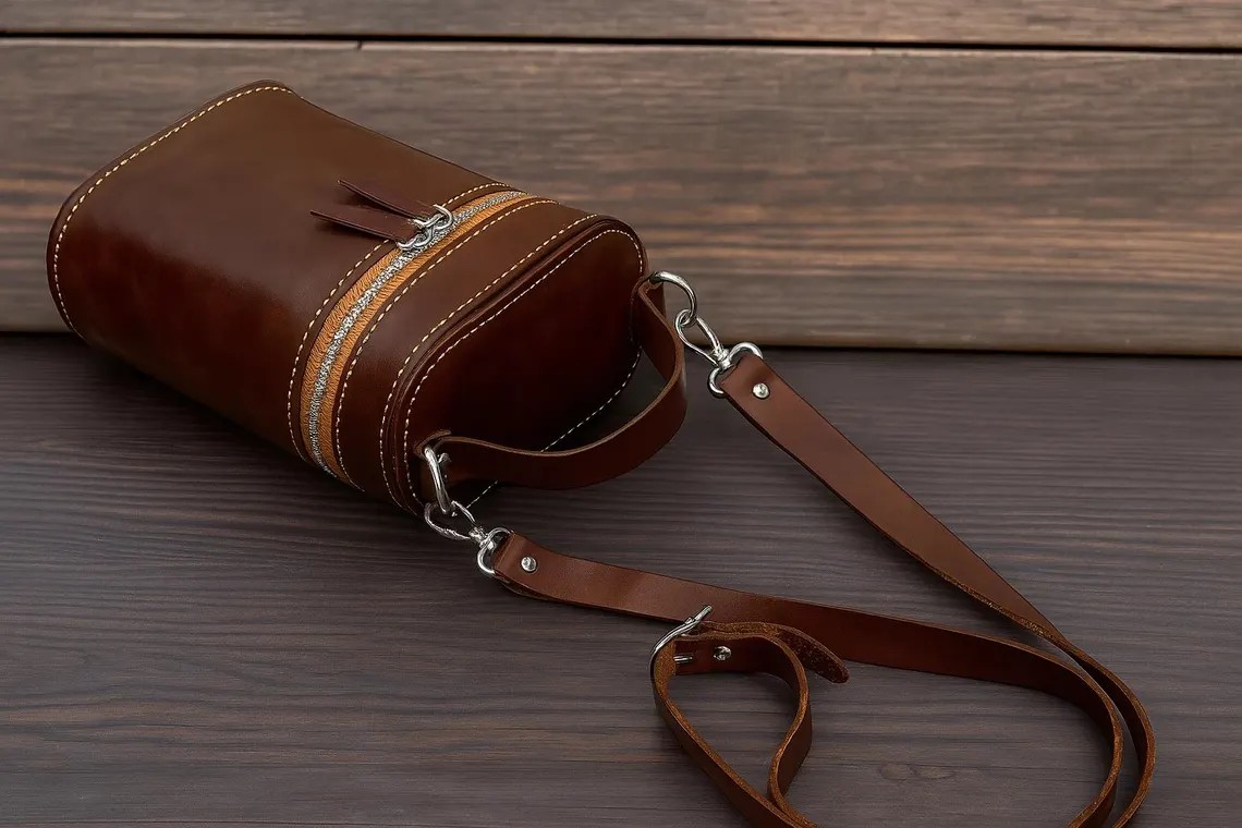 图片[2]-手工皮具图纸 斜挎桶包mb015-皮艺果手工皮具图纸