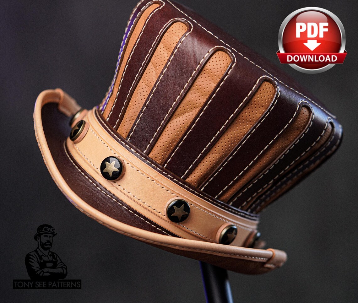 图片[2]-手工皮具图纸 帽子di202-皮艺果手工皮具图纸