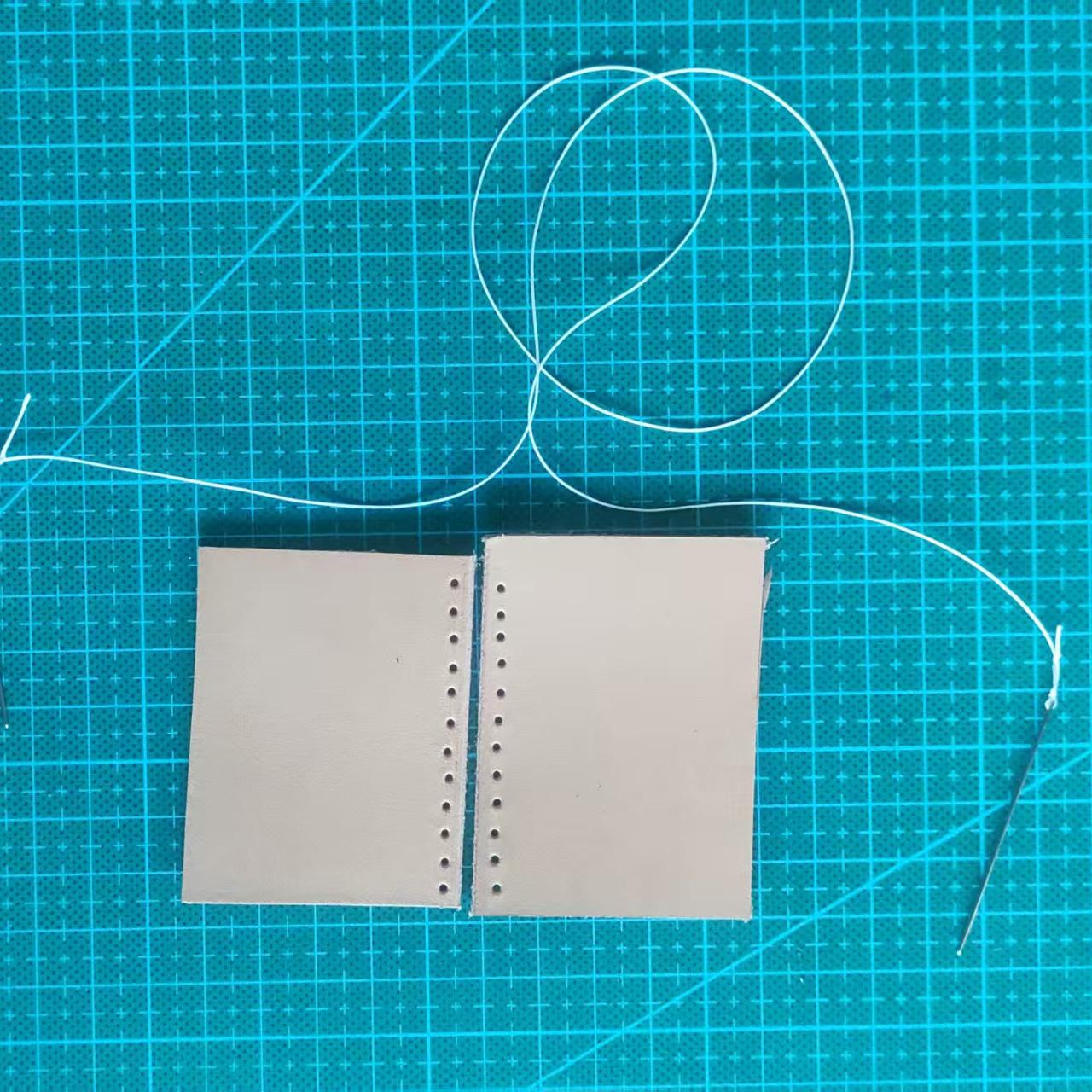 皮革十字缝线法 打造坚固的十字装饰缝线-皮艺果手工皮具图纸