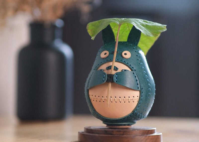 龙猫不倒翁制作过程-皮艺果手工皮具图纸