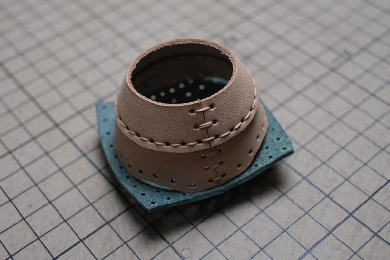 图片[16]-手工皮具制作-龙猫不倒翁制作过程