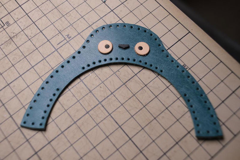 图片[35]-手工皮具制作-龙猫不倒翁制作过程