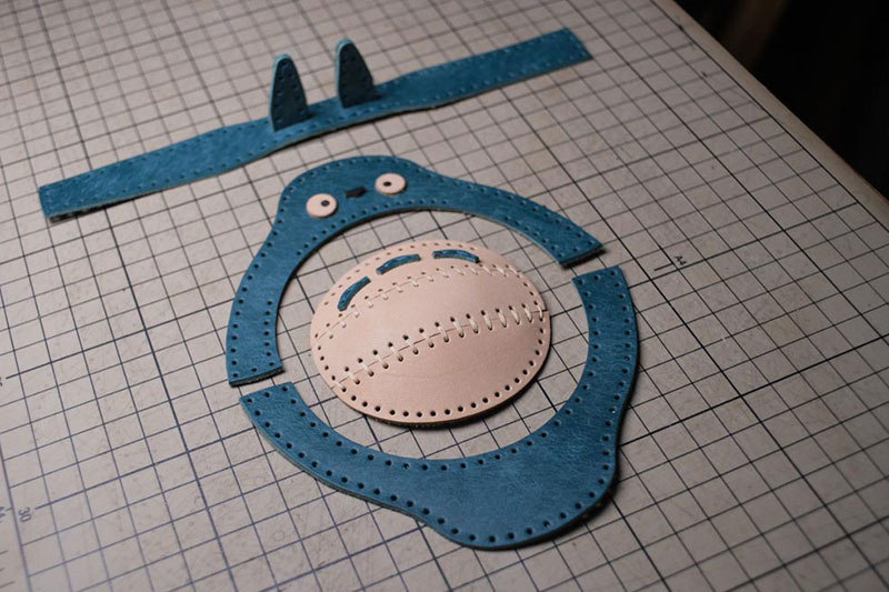 图片[51]-手工皮具制作-龙猫不倒翁制作过程