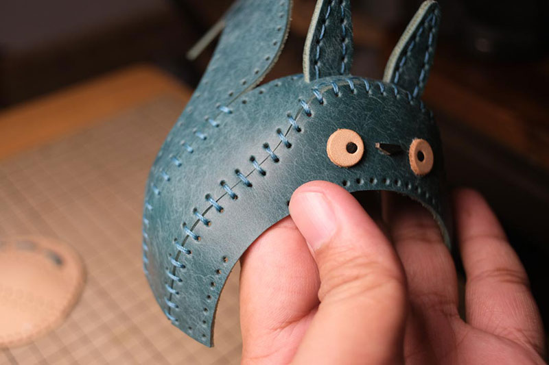 图片[58]-手工皮具制作-龙猫不倒翁制作过程