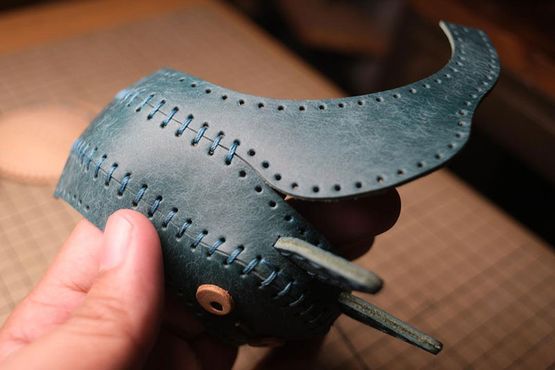 图片[59]-手工皮具制作-龙猫不倒翁制作过程