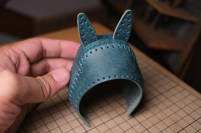 图片[60]-手工皮具制作-龙猫不倒翁制作过程