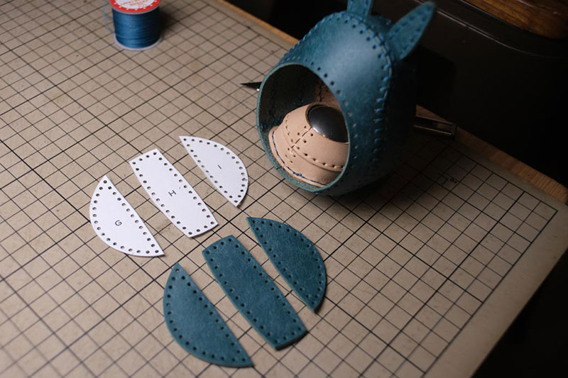 图片[75]-手工皮具制作-龙猫不倒翁制作过程