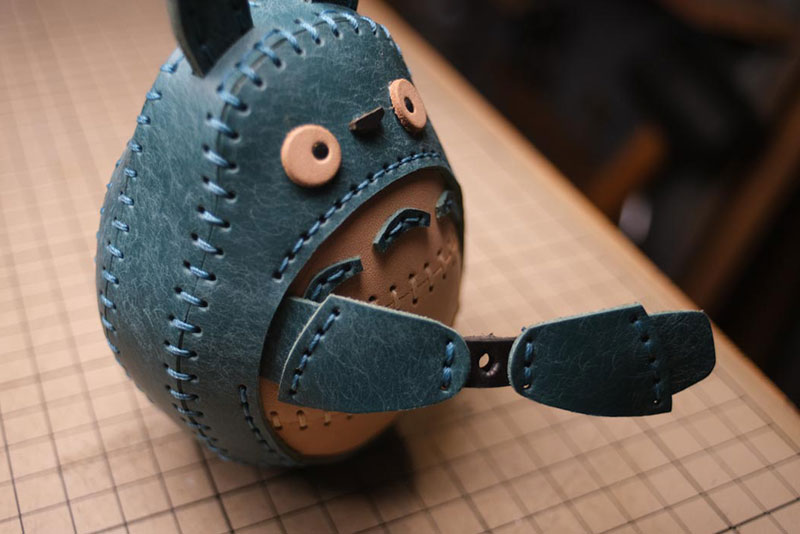 图片[93]-手工皮具制作-龙猫不倒翁制作过程