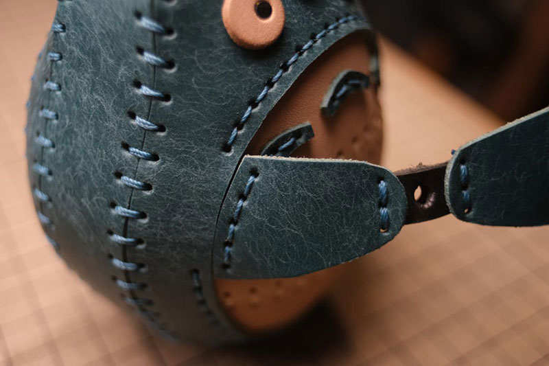 图片[94]-手工皮具制作-龙猫不倒翁制作过程