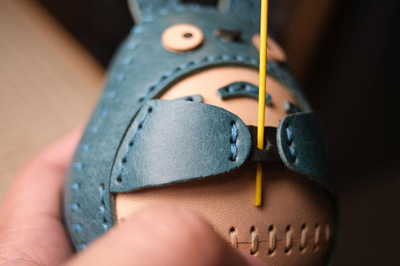 图片[95]-手工皮具制作-龙猫不倒翁制作过程