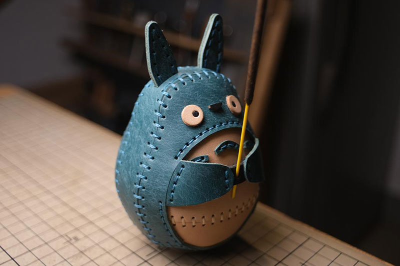 图片[96]-手工皮具制作-龙猫不倒翁制作过程