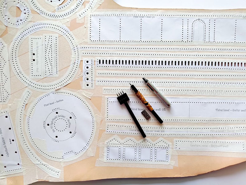 图片[2]-灯塔模型制作过程-DIY手工帖子圈子-皮具教程-皮艺果手工皮具图纸