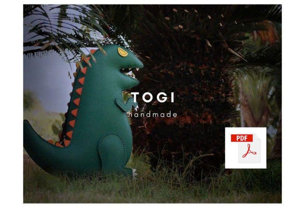 图片[3]-手工皮具图纸 哥斯拉挎包tg012-皮艺果手工皮具图纸