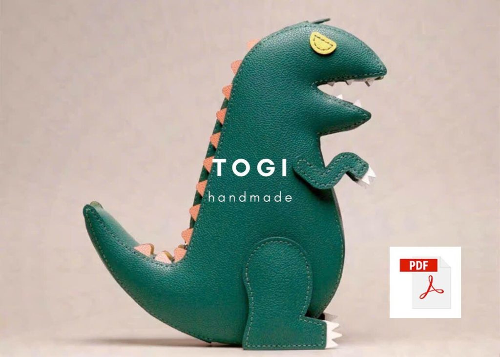 图片[2]-手工皮具图纸 哥斯拉挎包tg012-皮艺果手工皮具图纸