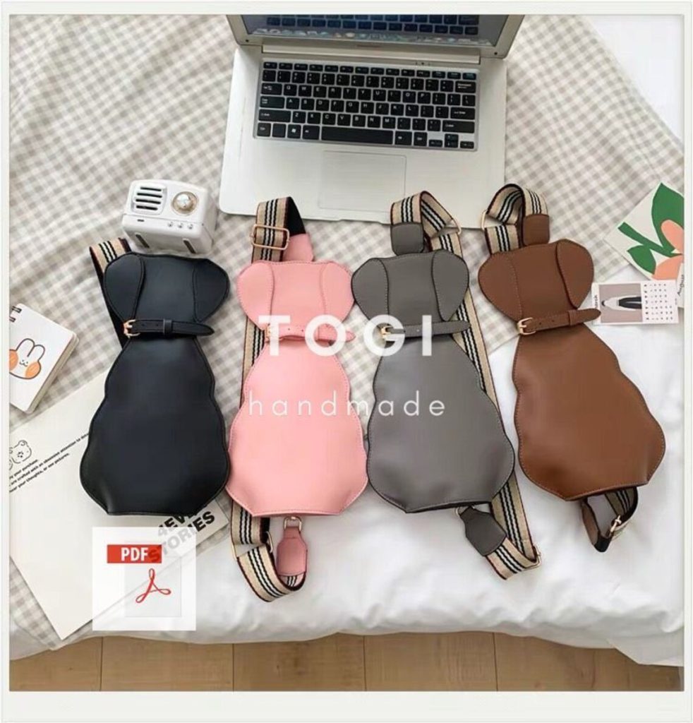 图片[2]-手工皮具图纸 狗狗挎包tg013-皮艺果手工皮具图纸