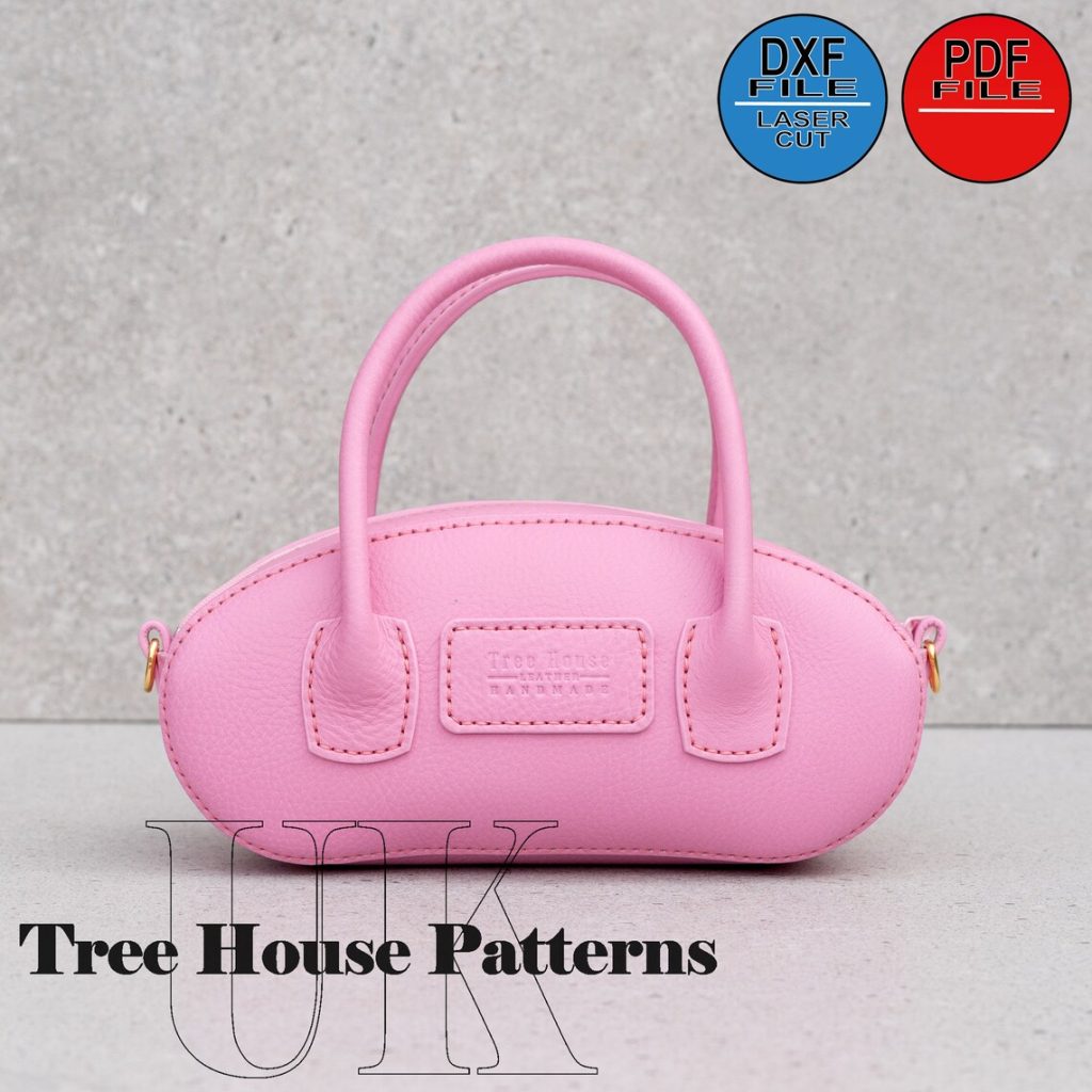 图片[1]-手工皮具图纸 手提挎包tr068-皮艺果手工皮具图纸