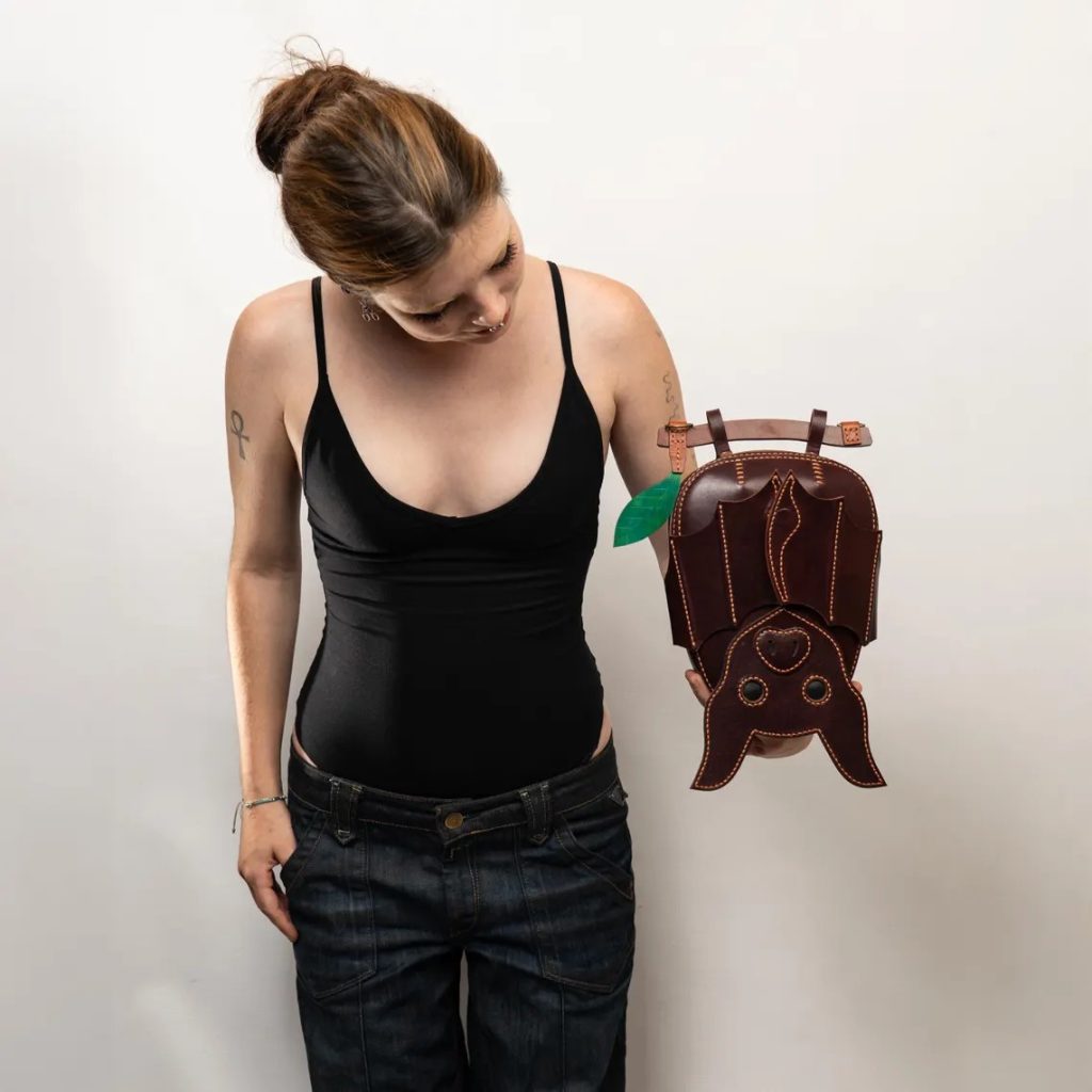 图片[1]-手工皮具图纸 蝙蝠背包vp226-皮艺果手工皮具图纸