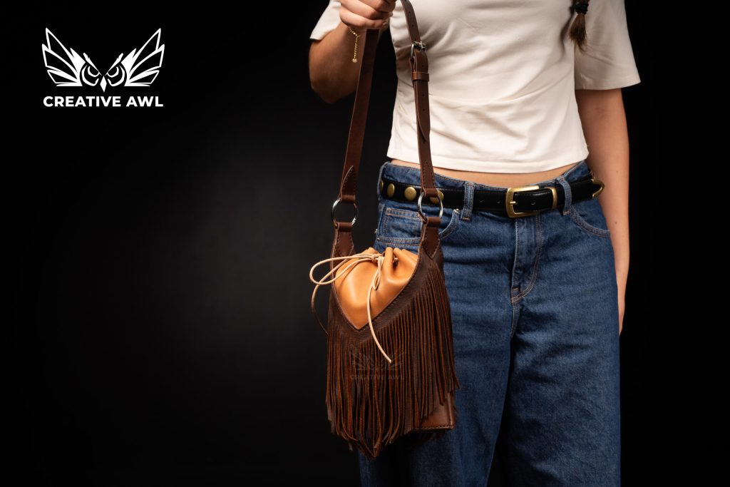 图片[3]-手工皮具图纸 流苏挎包ca251-皮艺果手工皮具图纸