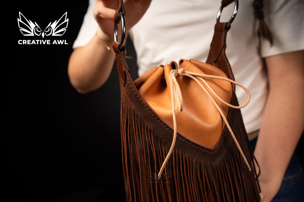 图片[2]-手工皮具图纸 流苏挎包ca251-皮艺果手工皮具图纸