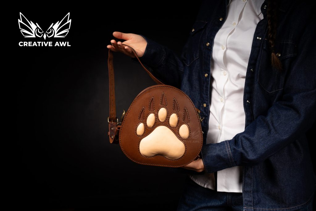 图片[1]-手工皮具图纸 狗爪挎包ca253-皮艺果手工皮具图纸