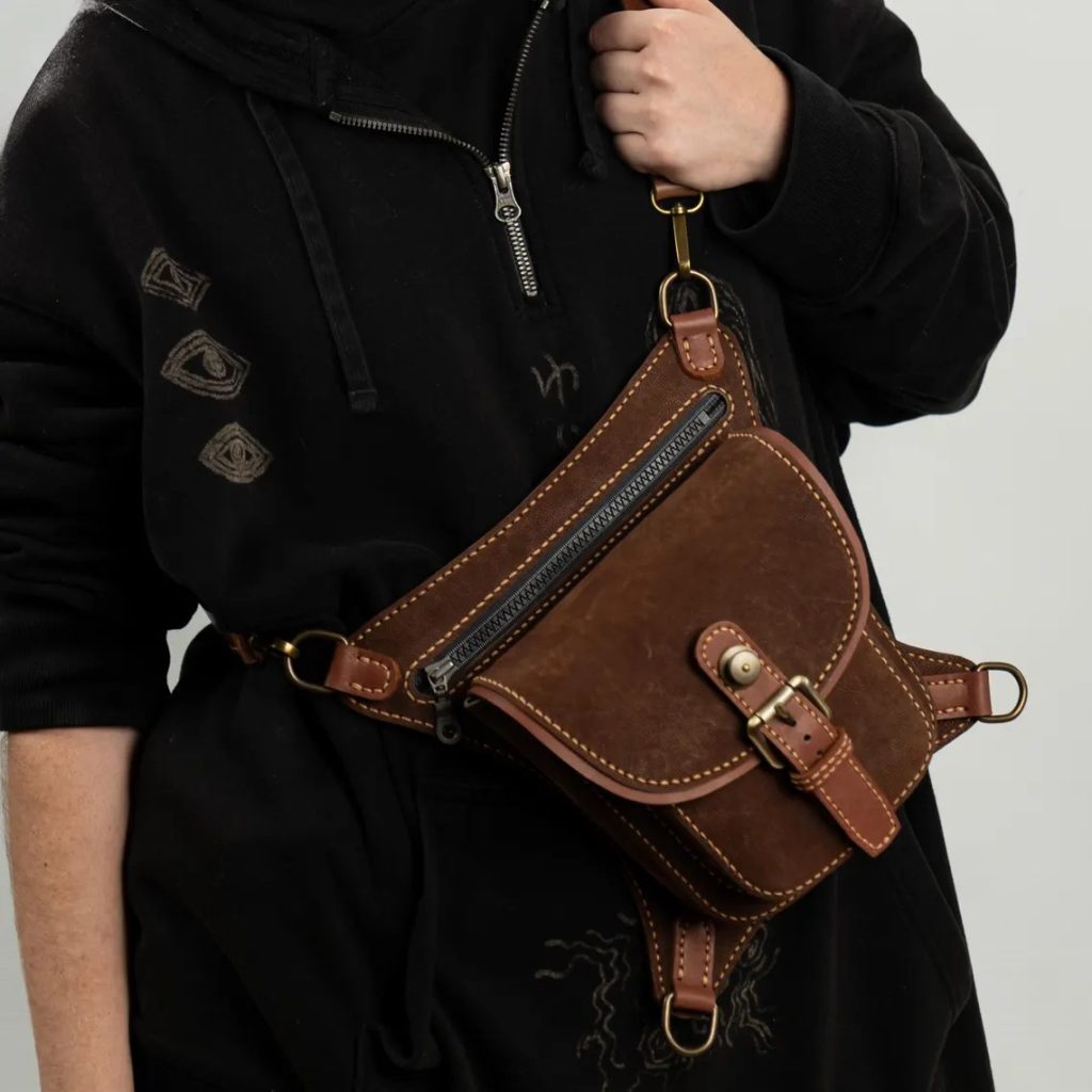 图片[3]-手工皮具图纸 腿包vp229-皮艺果手工皮具图纸